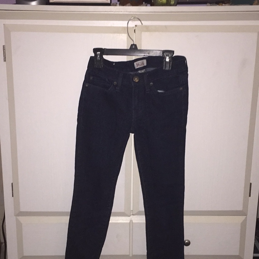 Dark wash blue jeans